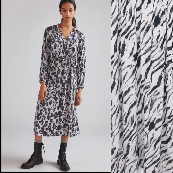 Cloth & Stone Zebra Print Midi Dress - Picture 1 of 10